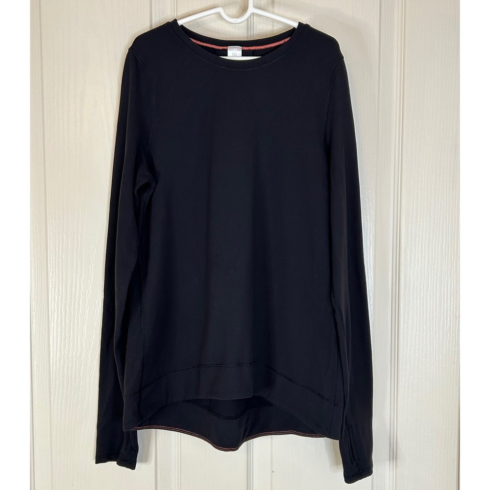 Ivivva Athleta‎ Girl Activewear Long Sleeve Top Thumb Hole Black Size 12